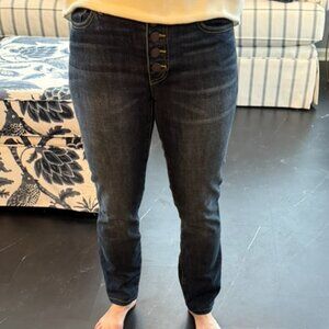 CAbi Button Fly Jeans, Straight Leg, 4